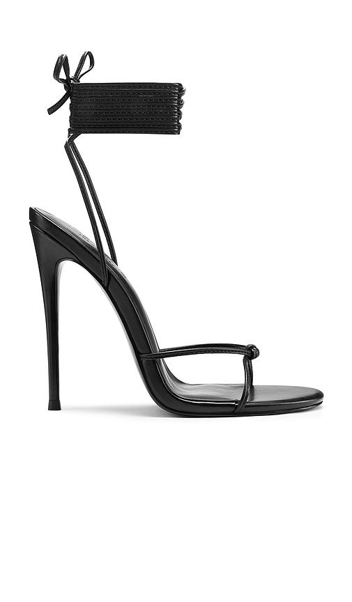 femme la athens lace up heel in black. - size 5 (also in 6, 7, 8, 9)