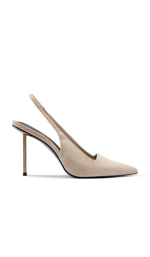 femme la g63 suede slingback pump in taupe. - size 10 (also in 6, 5, 7, 8, 9, 11, 5.5, 6.5, 7.5, 8.5, 9.5)