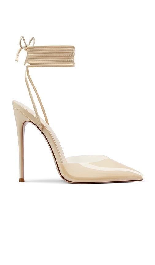 femme la luisa lace up pump in nude. - size 5 (also in 7)
