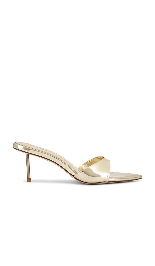 femme la marseille slipper in metallic gold. - size 6 (also in 7, 8)