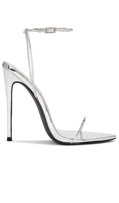 femme la the andx sandal in metallic silver. - size 5 (also in 6, 7, 8, 9, 5.5, 6.5, 7.5, 8.5, 9.5)