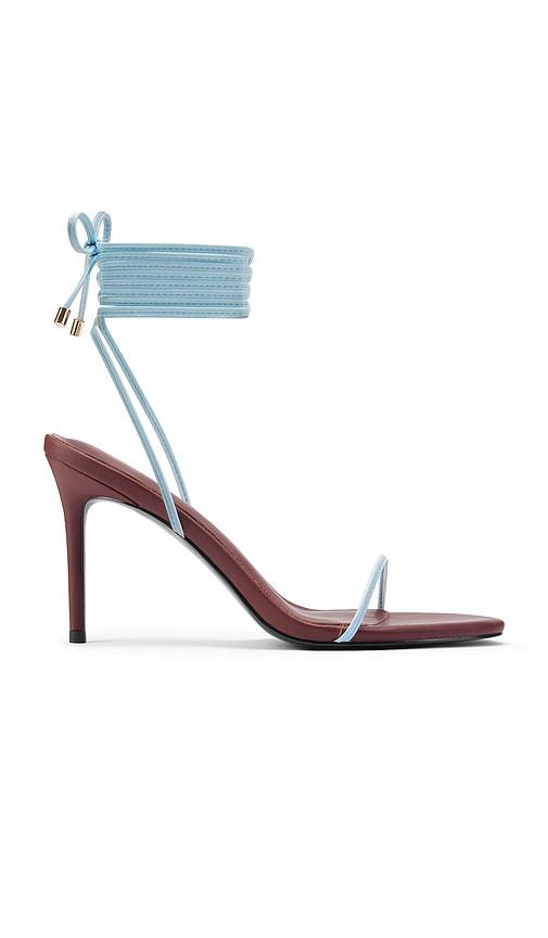 femme la x revolve barely there lace up heel in burgundy. - size 11 (also in 6, 8.5)