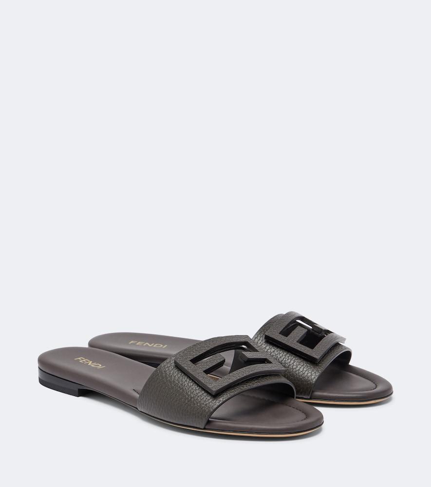 fendi baguette leather slides