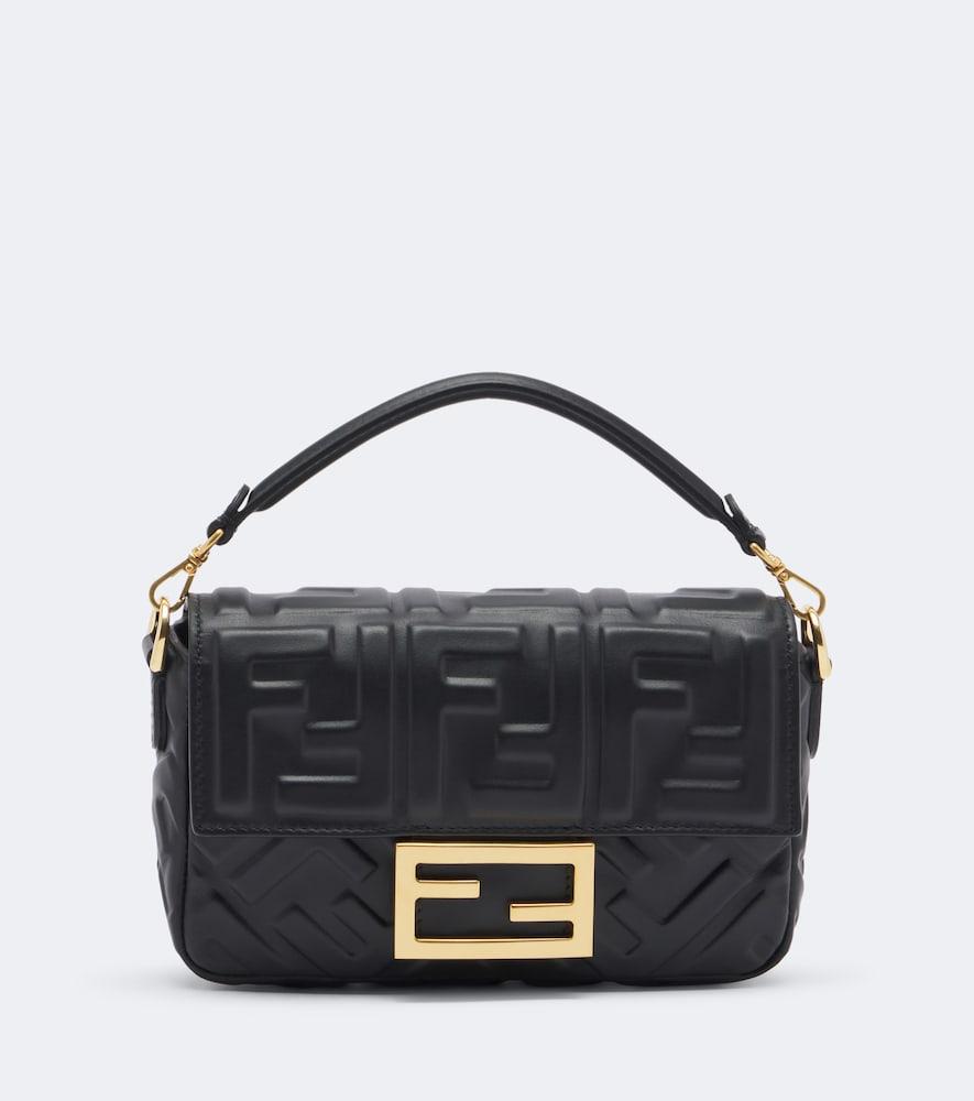 fendi baguette mini leather top-handle bag