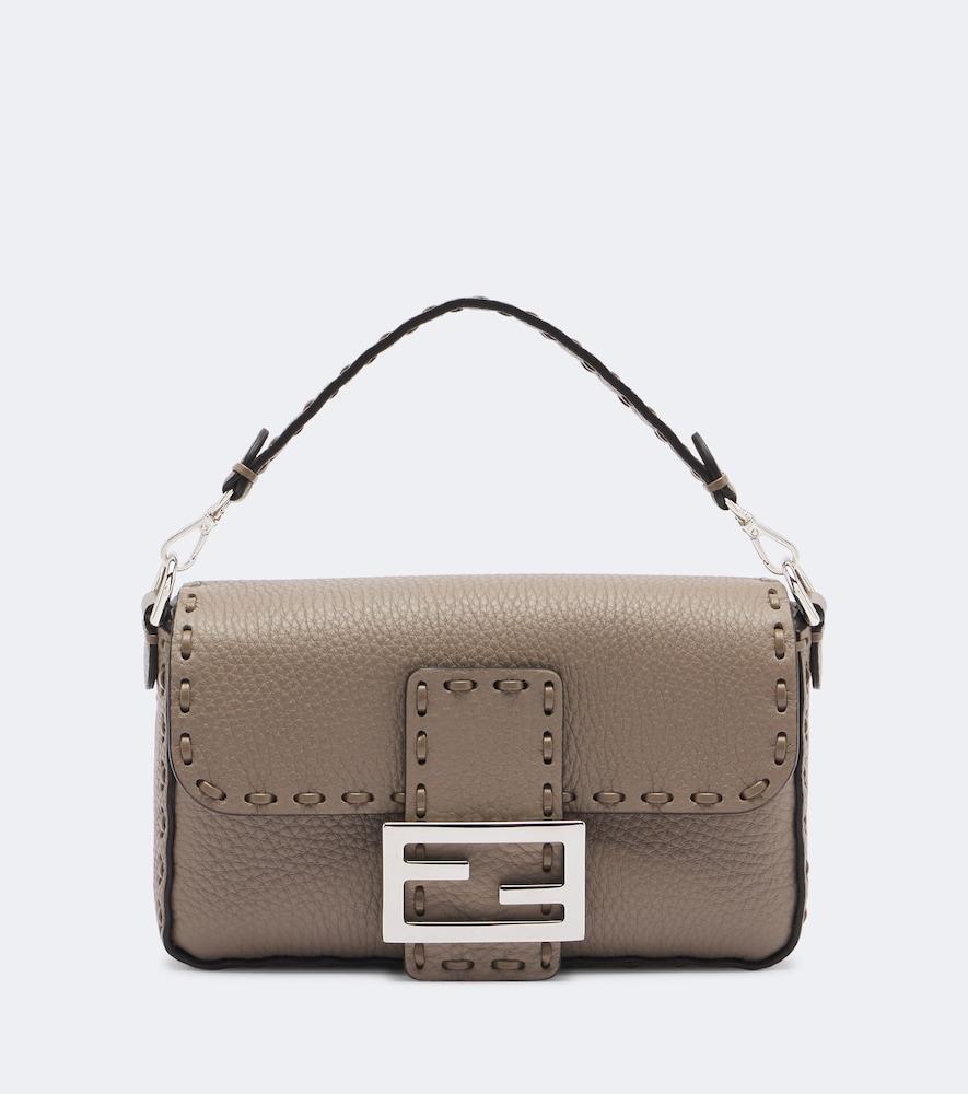 fendi baguette mini leather top-handle bag