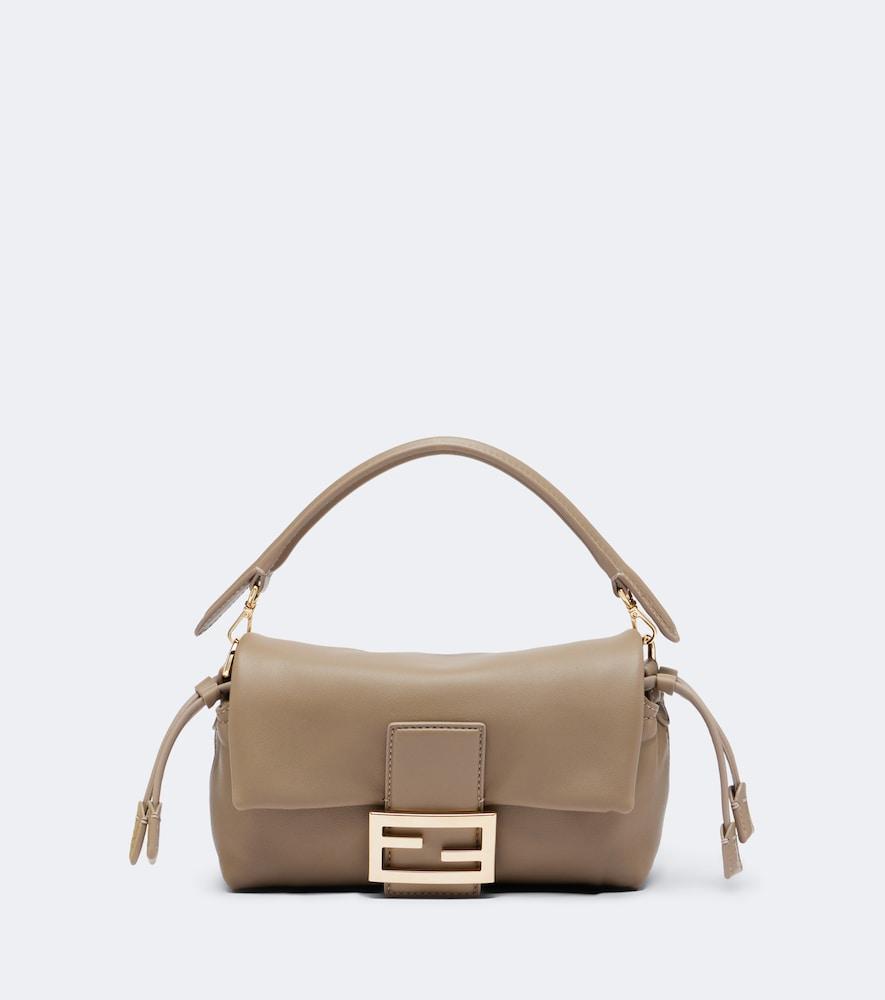 fendi baguette soft small leather top-handle bag