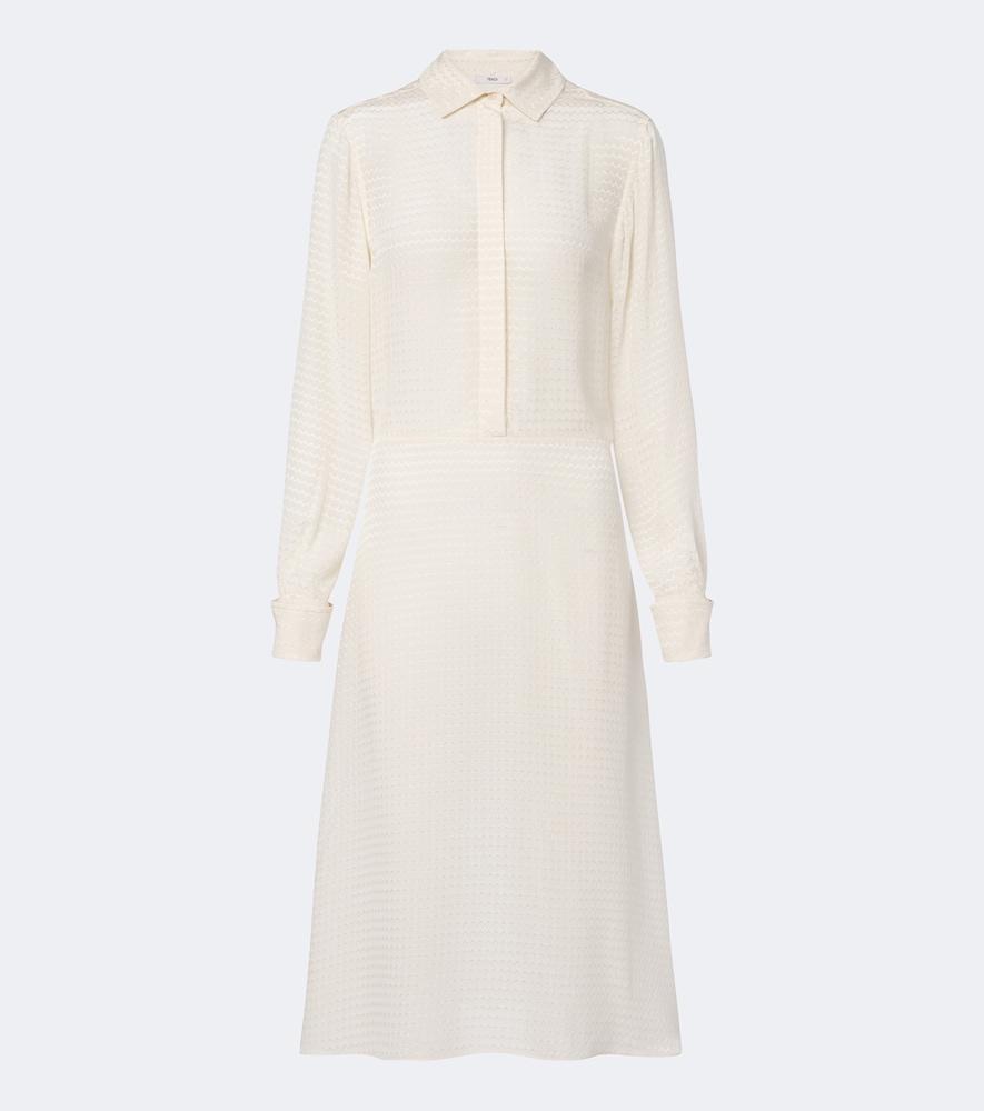 fendi chevron jacquard silk midi dress