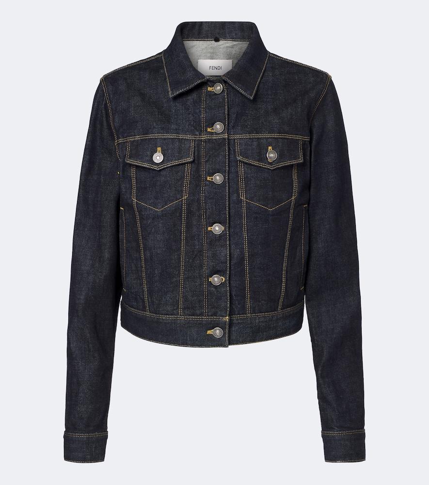 fendi cropped denim jacket