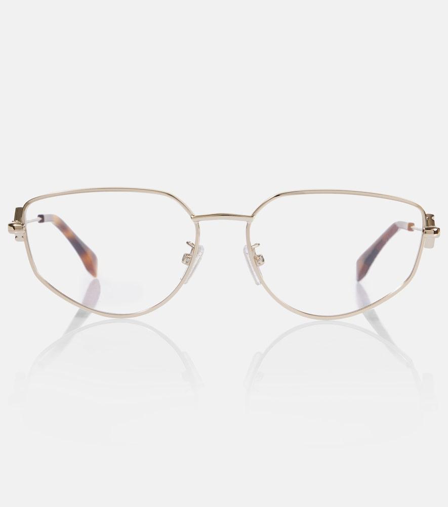 fendi ff diamonds cat-eye glasses