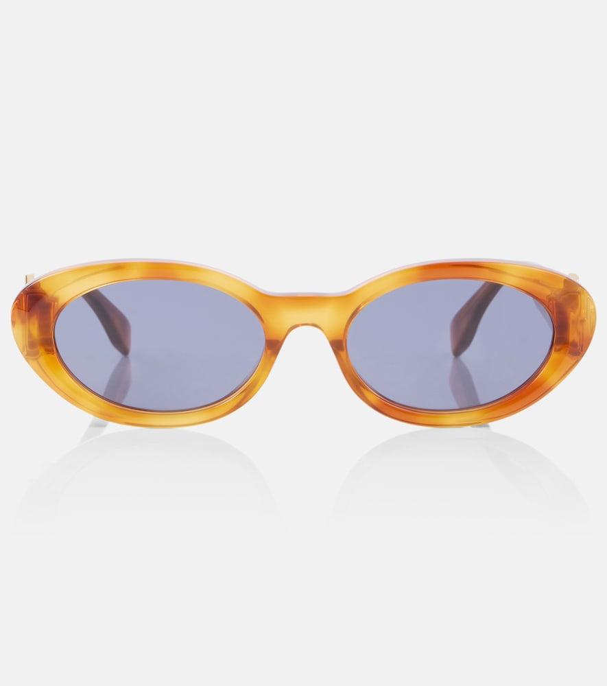 fendi ff diamonds oval sunglasses