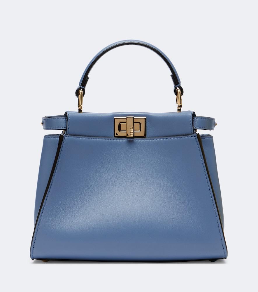 fendi peekaboo mini leather top-handle bag