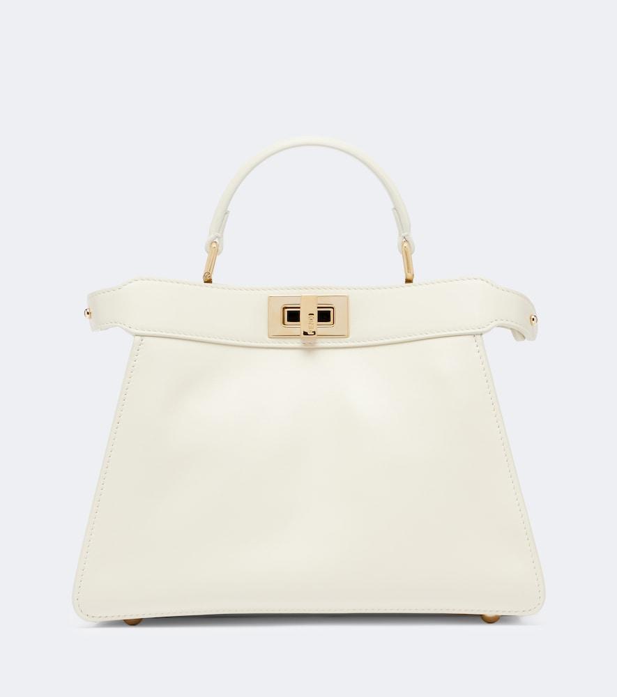 fendi peekaboo small leather top-handle bag
