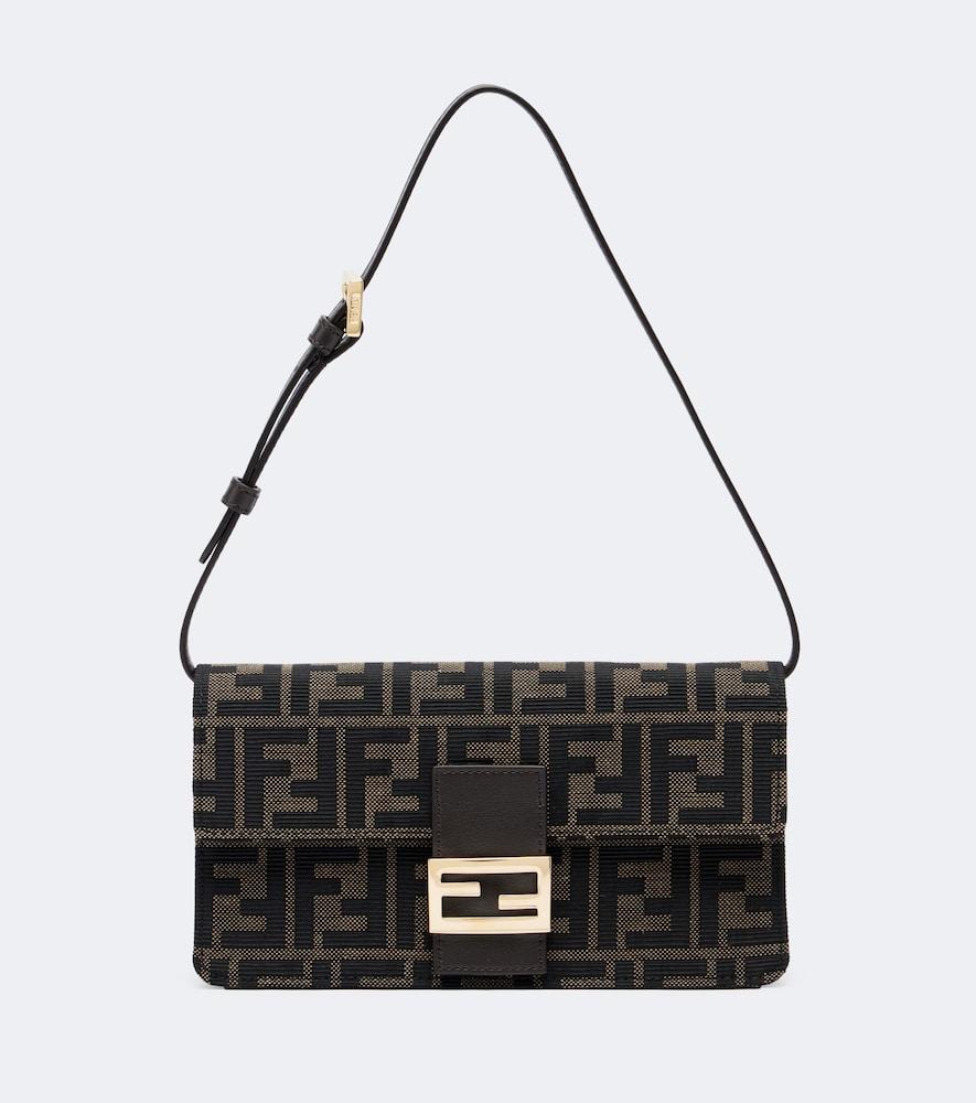 fendi tube jacquard canvas wallet on chain