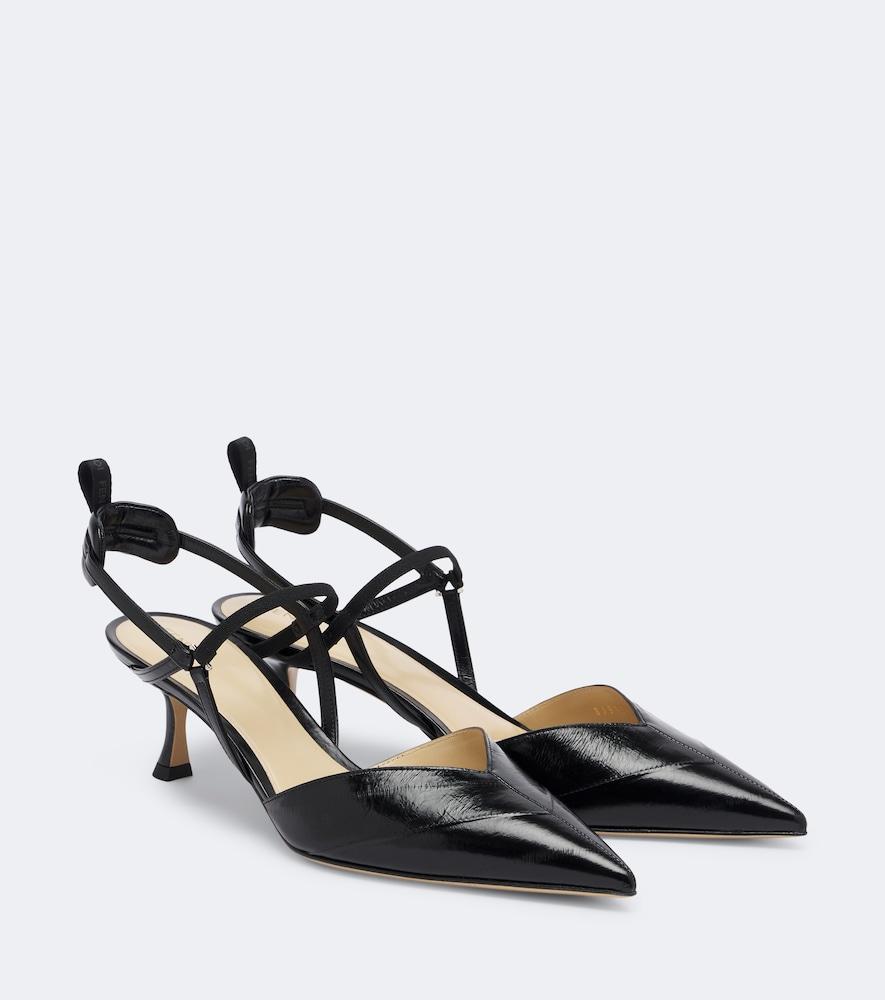fendi very colibrì leather slingback pumps