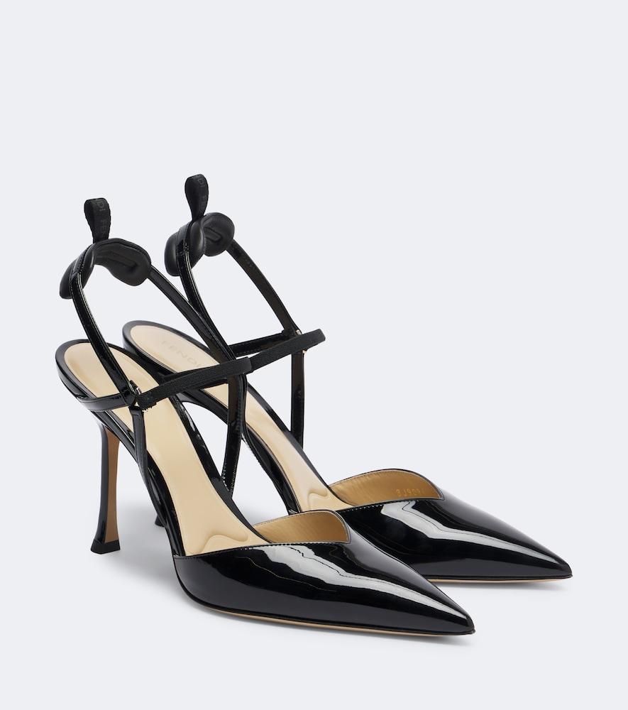 fendi very colibrì leather slingback pumps