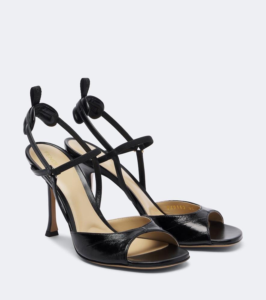 fendi very colibrì leather slingback sandals