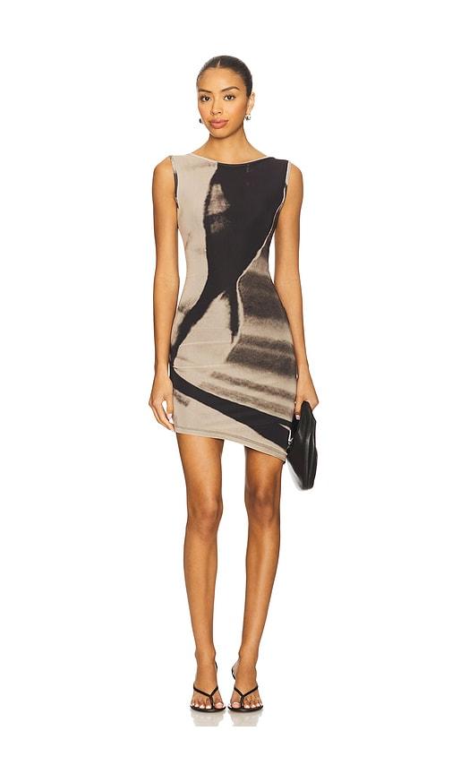 feners caracola dress in black,taupe. - size m (also in xs)