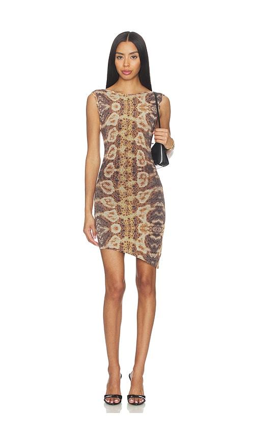 feners caracola dress in brown. - size s (also in xs)