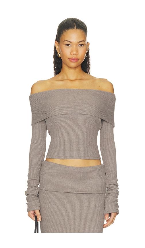 feners caricia top in grey. - size l (also in m, s, xl, xs)