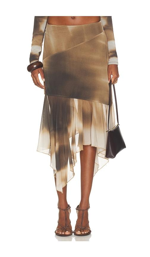 feners mirada skirt in brown. - size l (also in m)