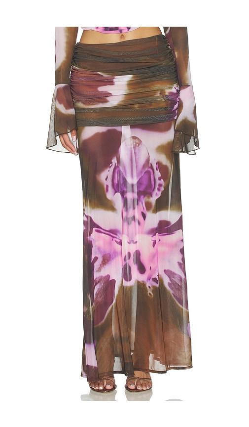 feners susurro skirt in brown,purple. - size m (also in s, xs)