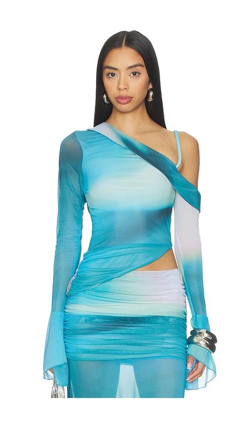 feners susurro top in teal. - size m (also in s, xs)