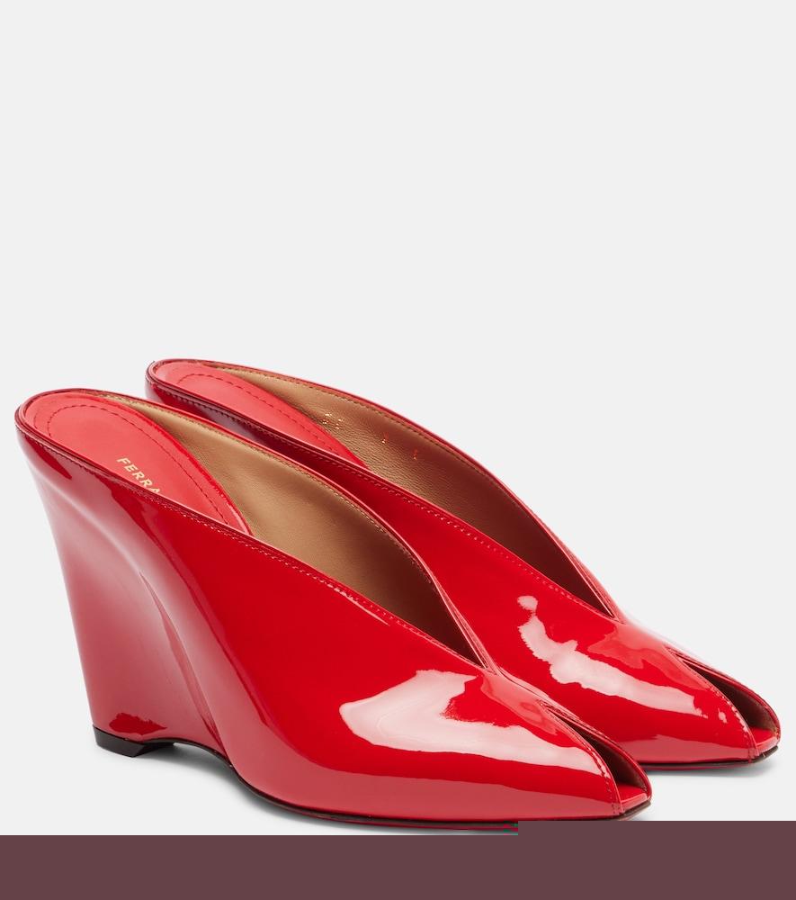 ferragamo alicia leather mules
