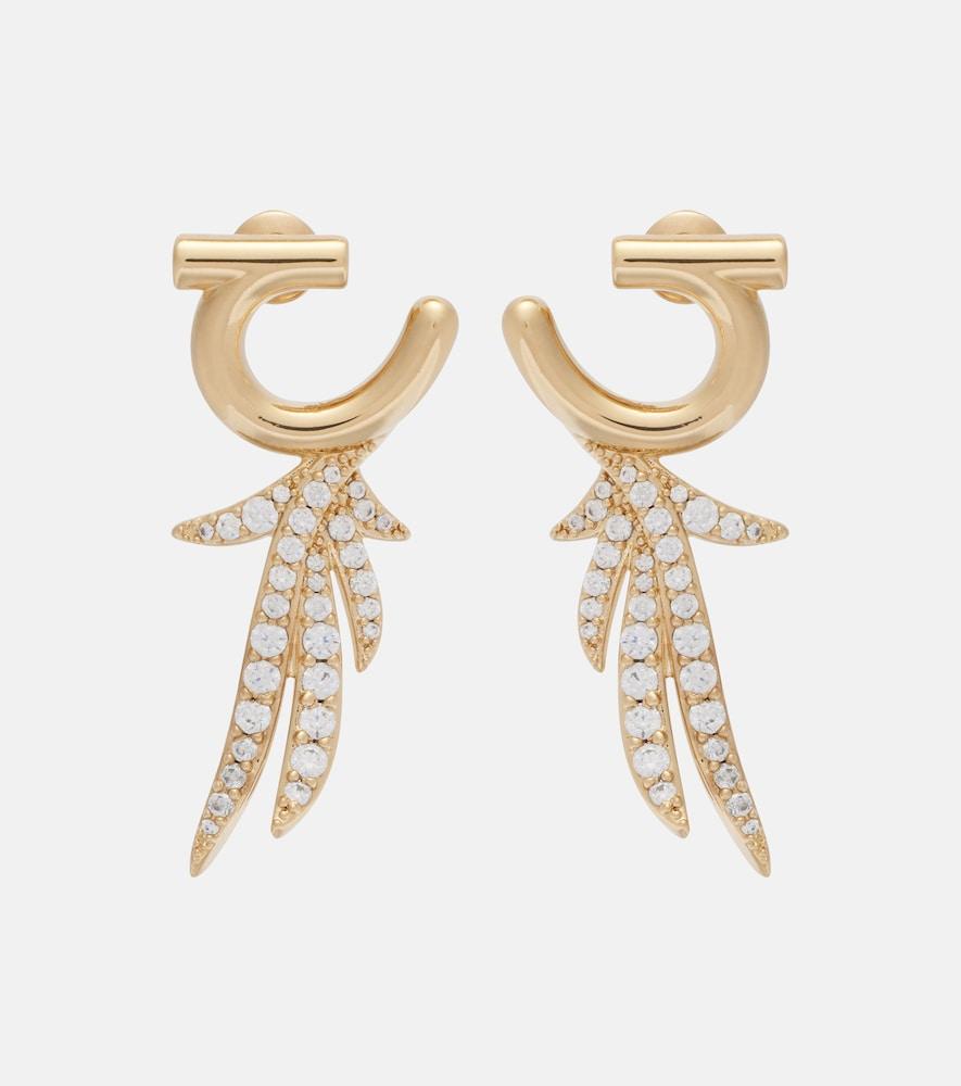 ferragamo crystal-embellished earrings