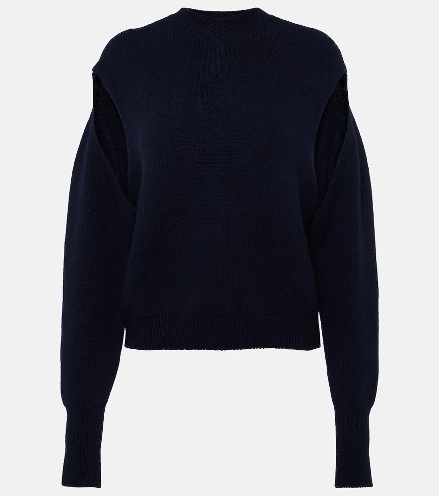 ferragamo cutout cashmere-blend sweater
