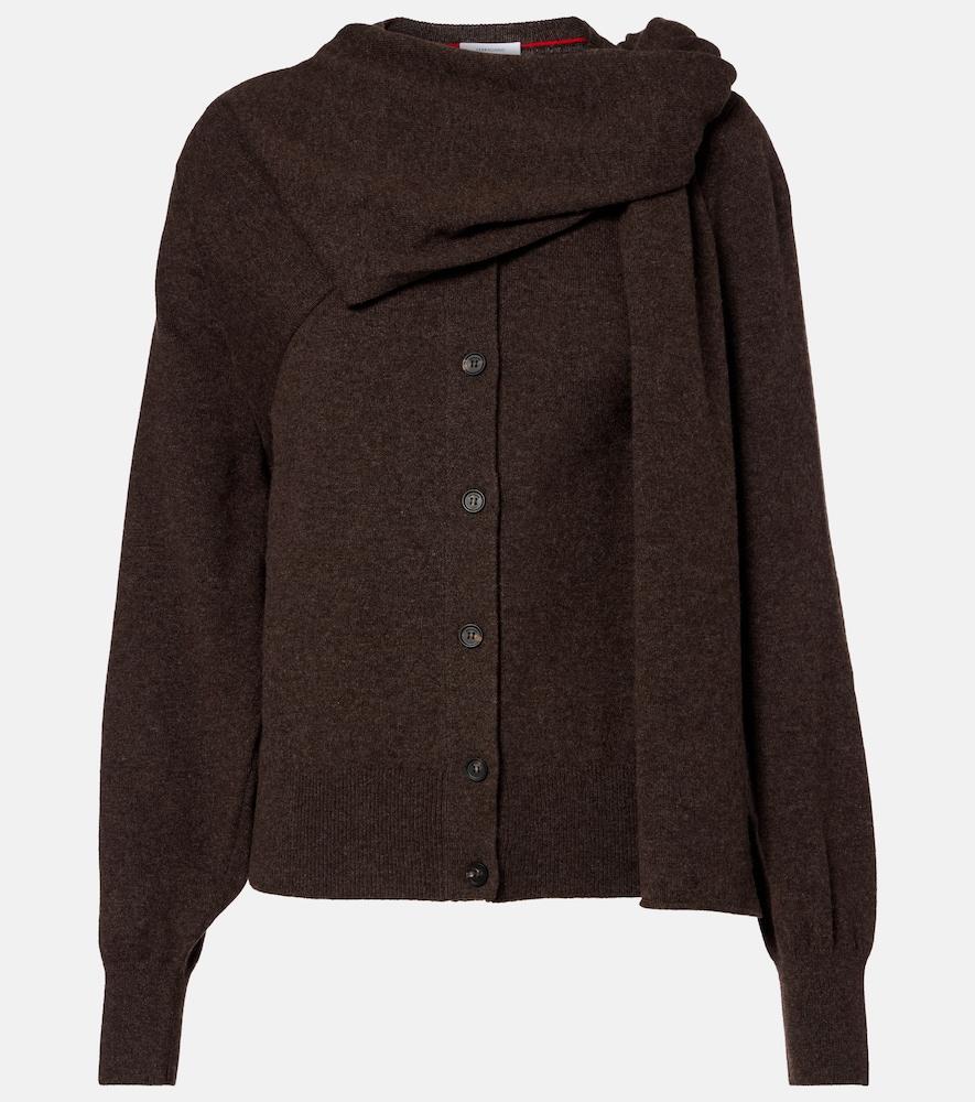 ferragamo draped cashmere cardigan