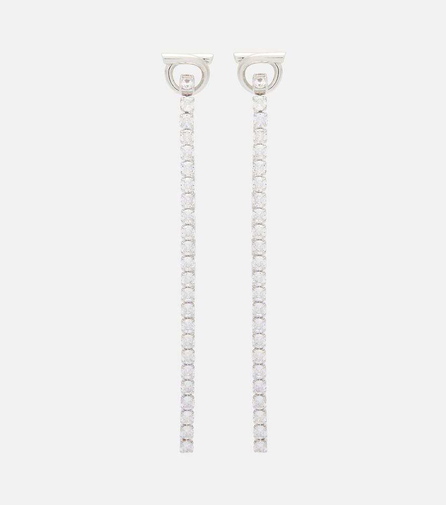ferragamo embellished drop earrings