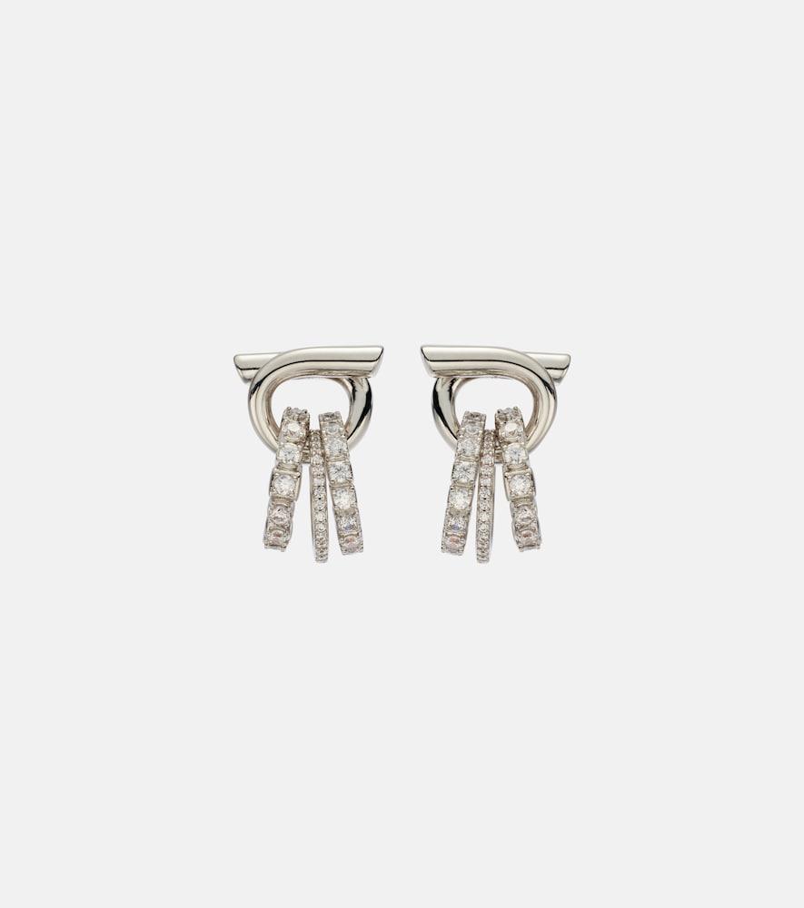 ferragamo gancini crystal-embellished earrings