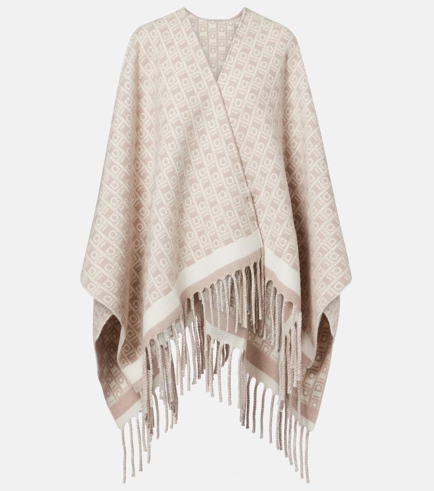 ferragamo gancini virgin wool shawl