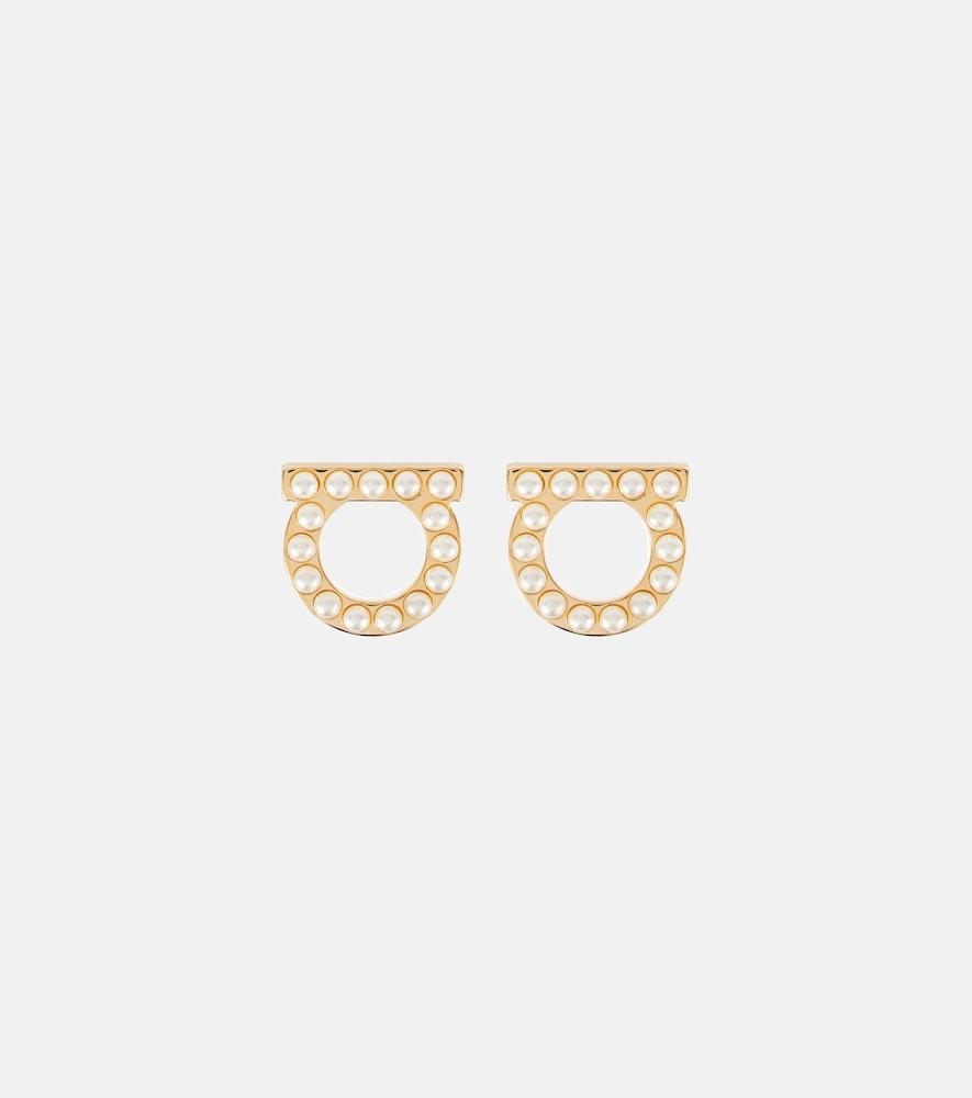 ferragamo gancio faux pearl-embellished earrings
