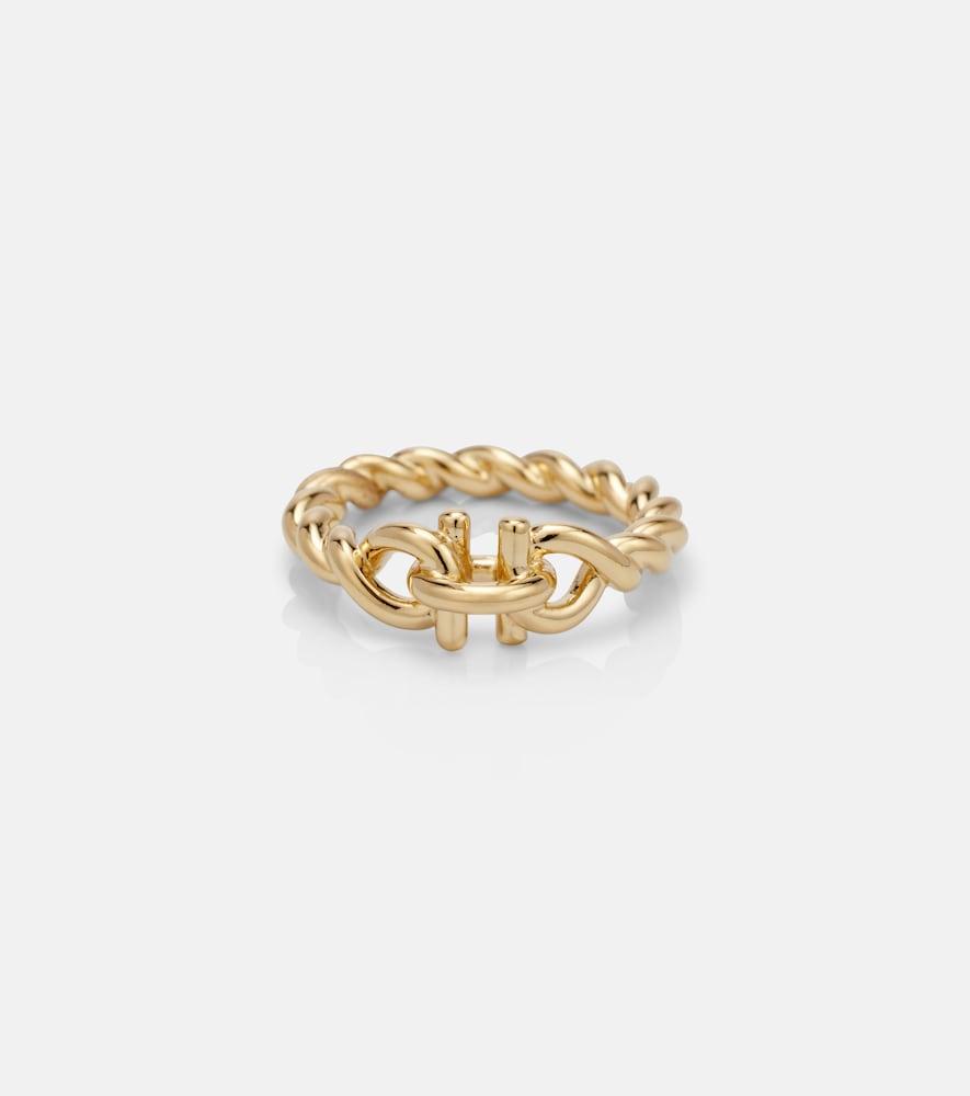 ferragamo gold-plated ring