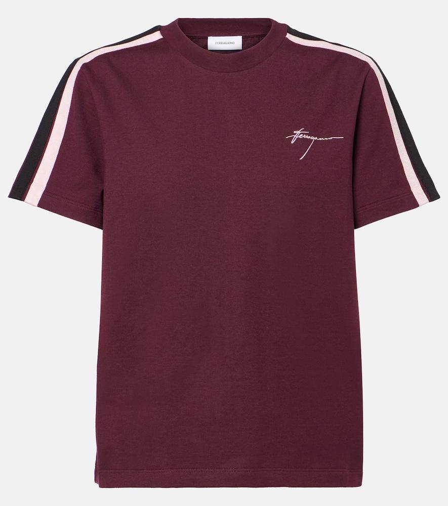 ferragamo logo cotton jersey t-shirt