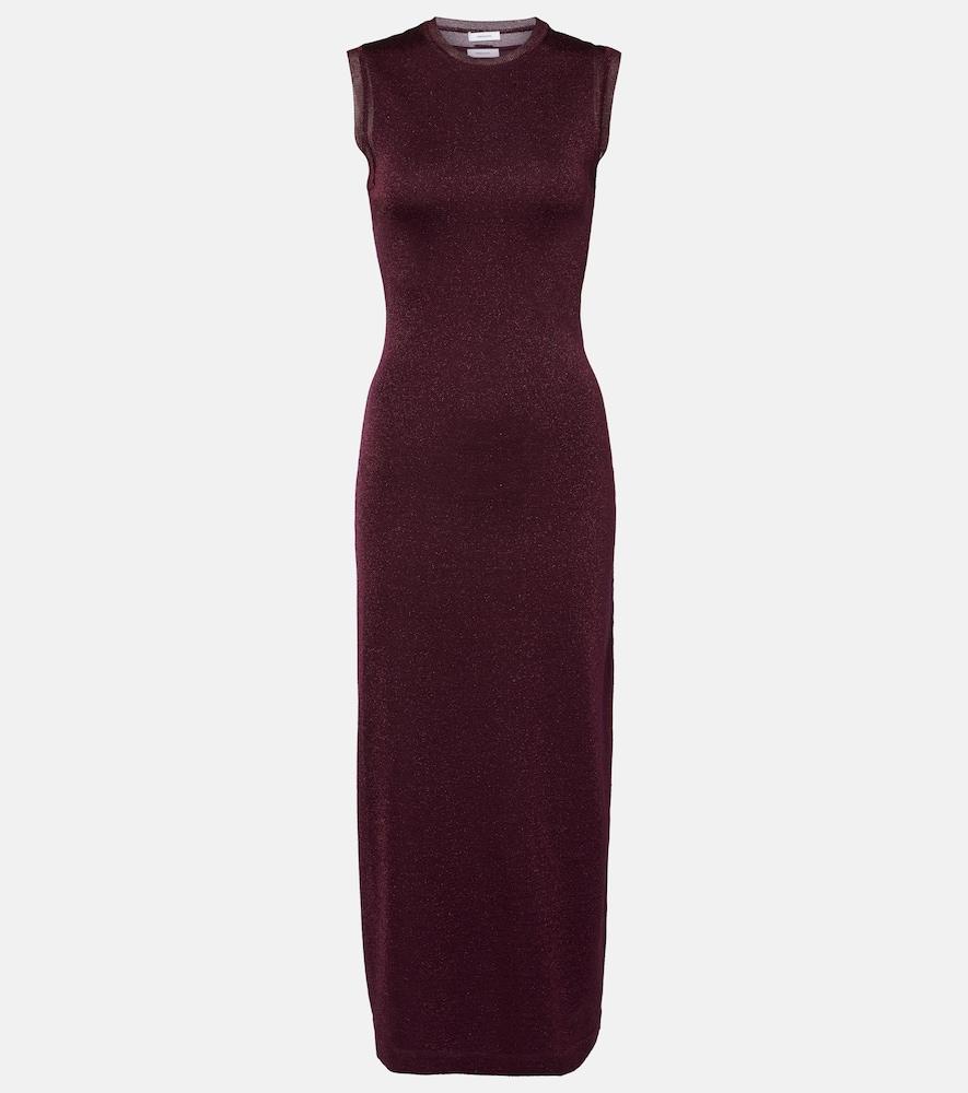 ferragamo lurex maxi dress