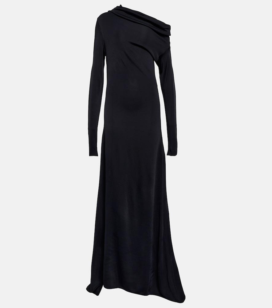 ferragamo one-shoulder jersey gown