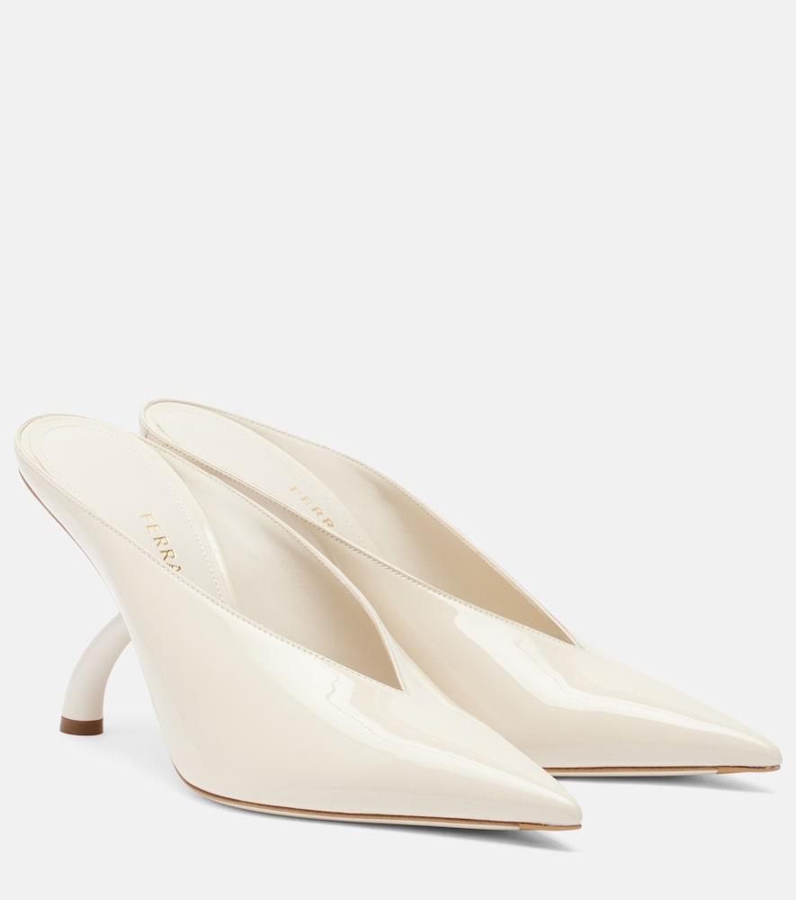 ferragamo patent leather mules
