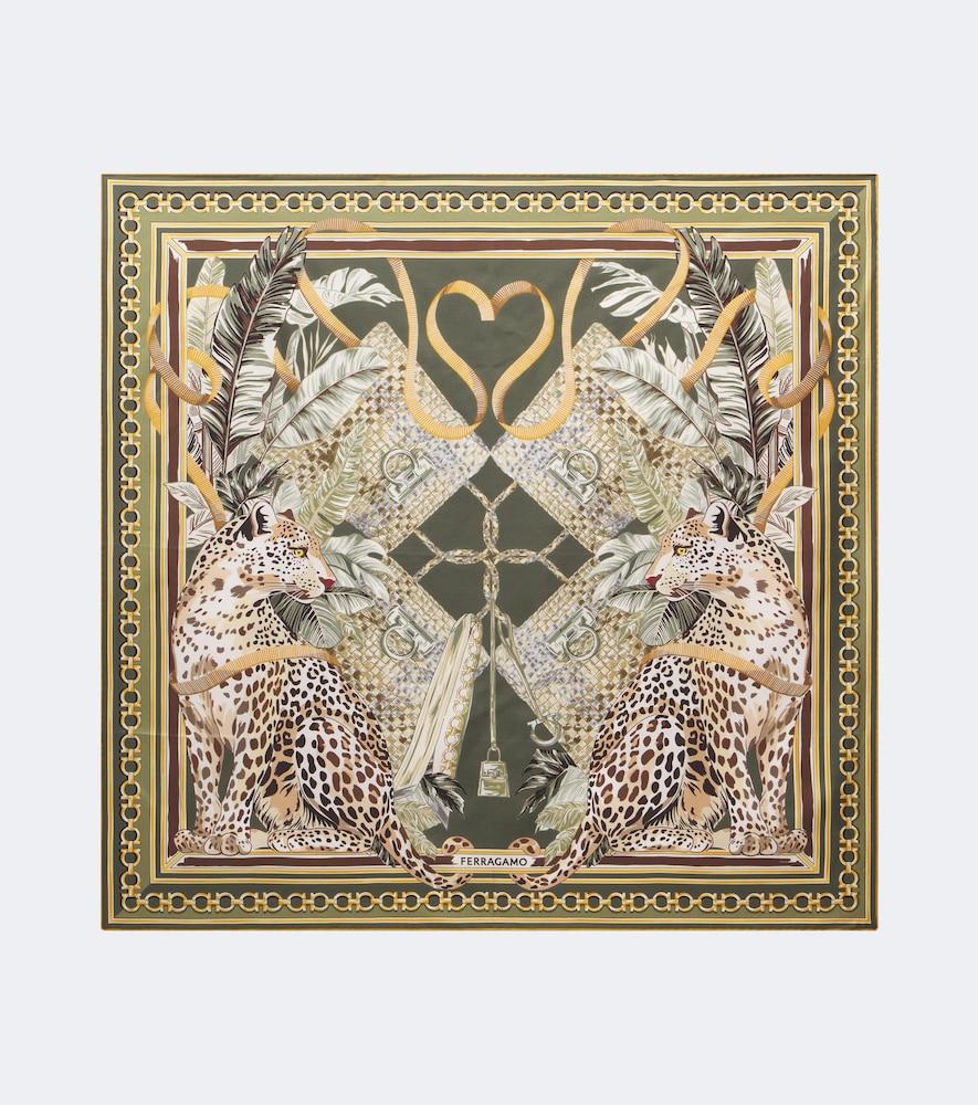 ferragamo printed silk scarf