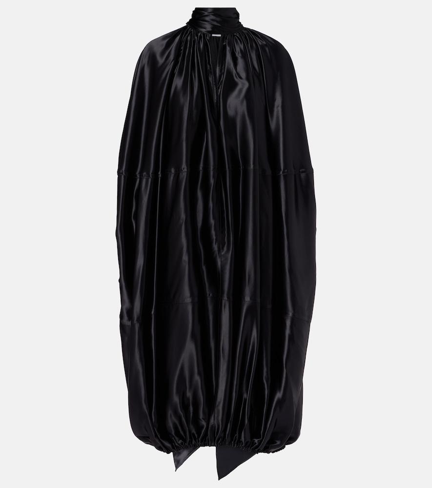 ferragamo satin midi dress