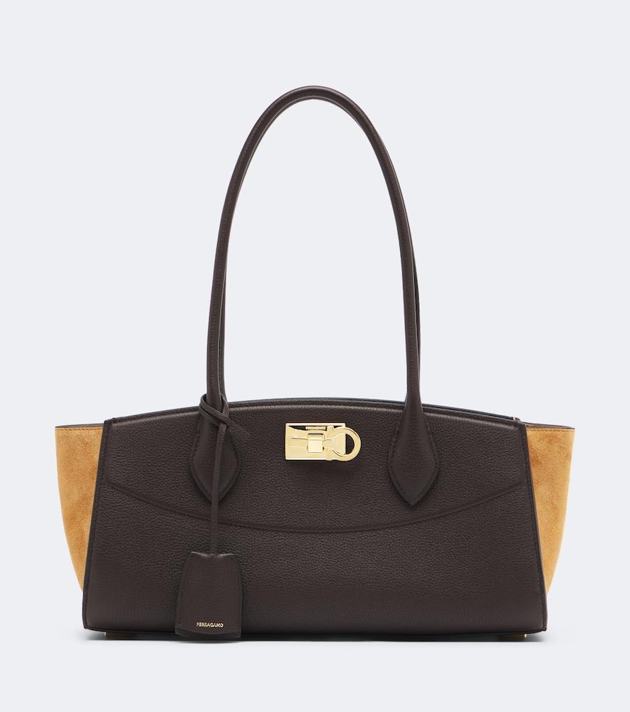 ferragamo studio soft e/w leather shoulder bag