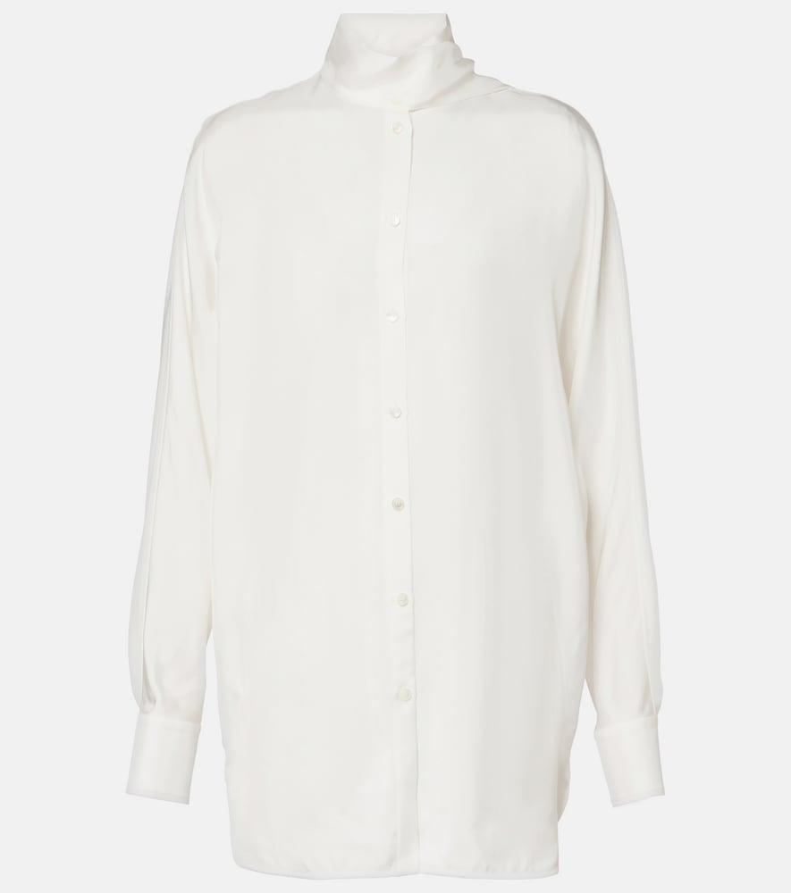 ferragamo tie-neck blouse