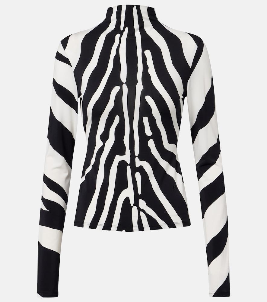 ferragamo zebra-print top