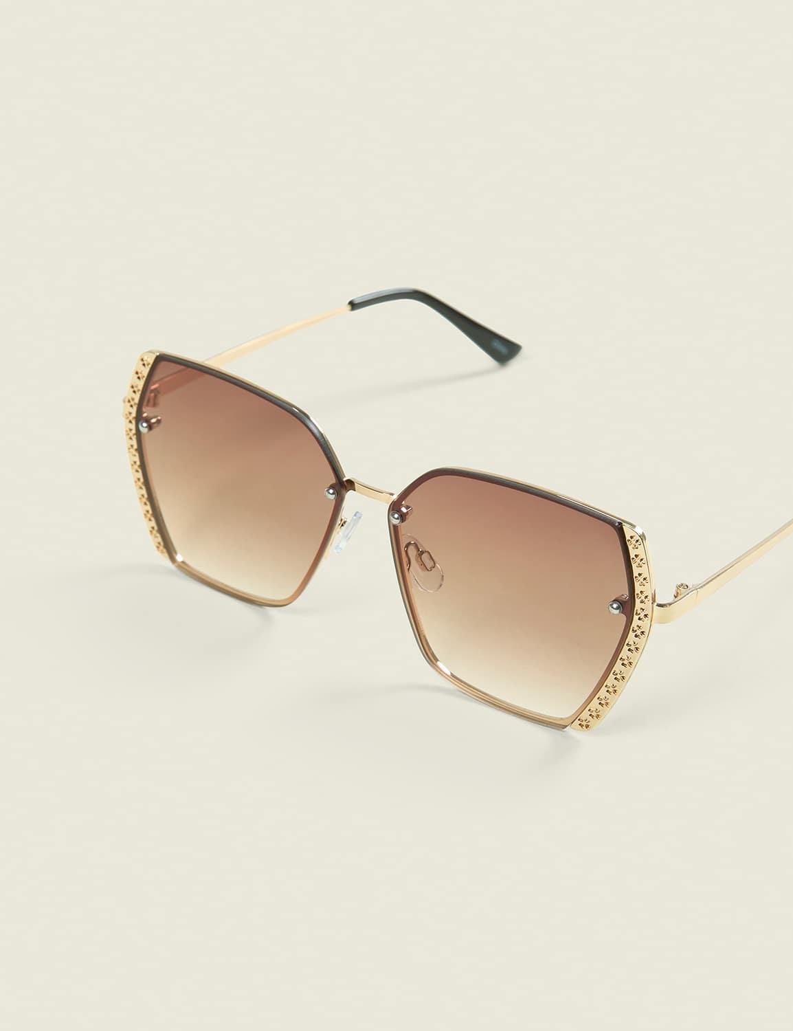 filigree-detail square sunglasses