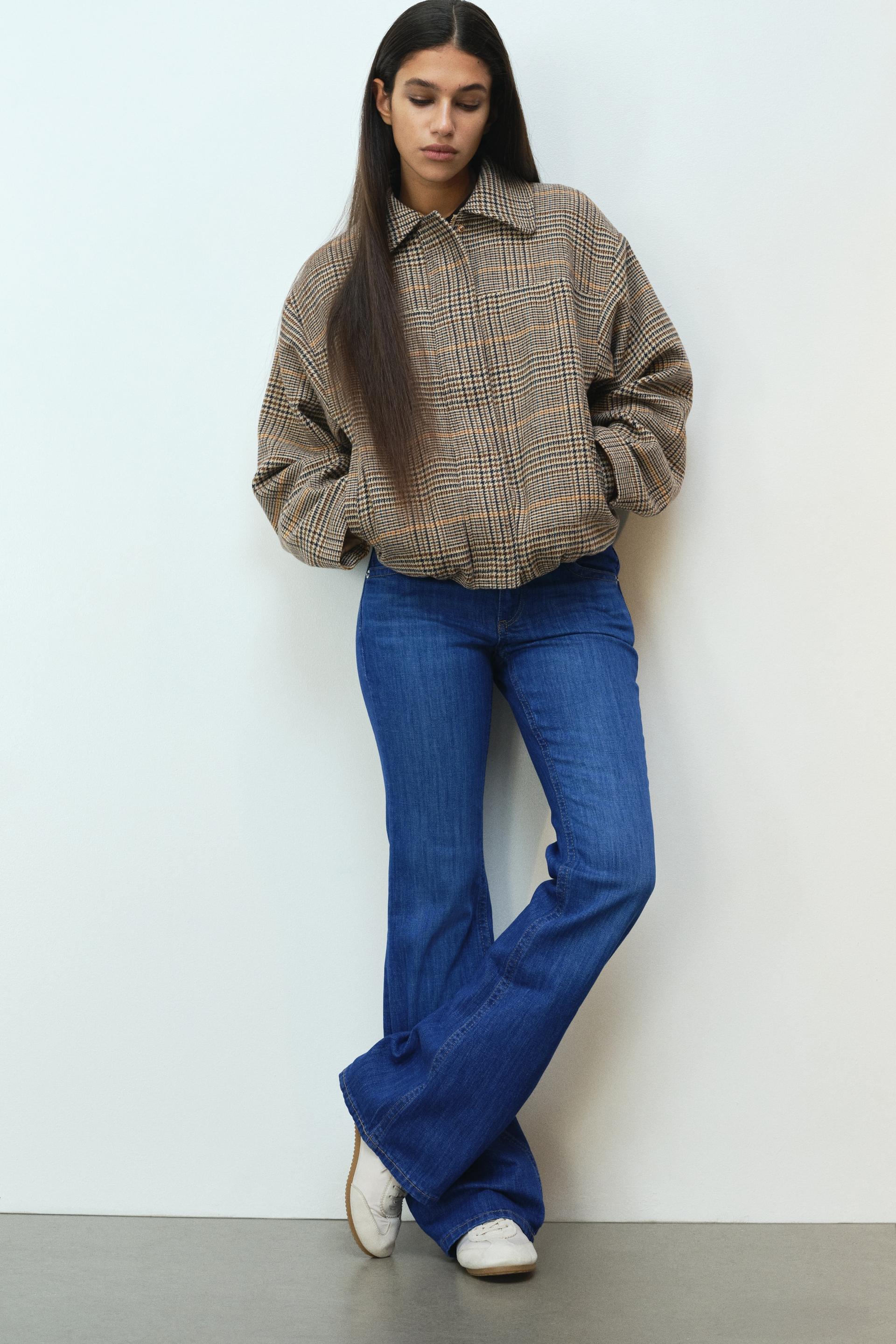 flared low jeans