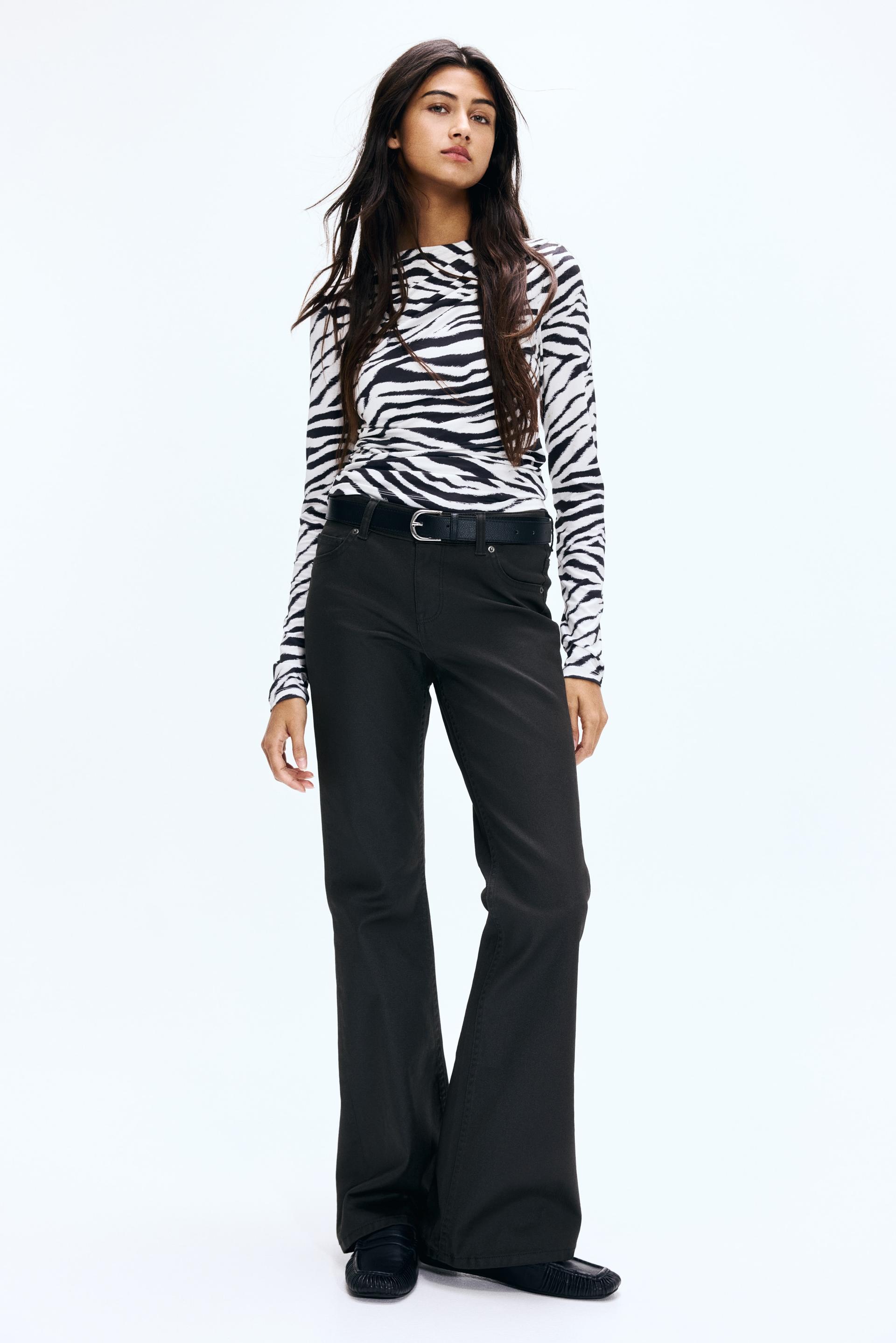 flared low jeans