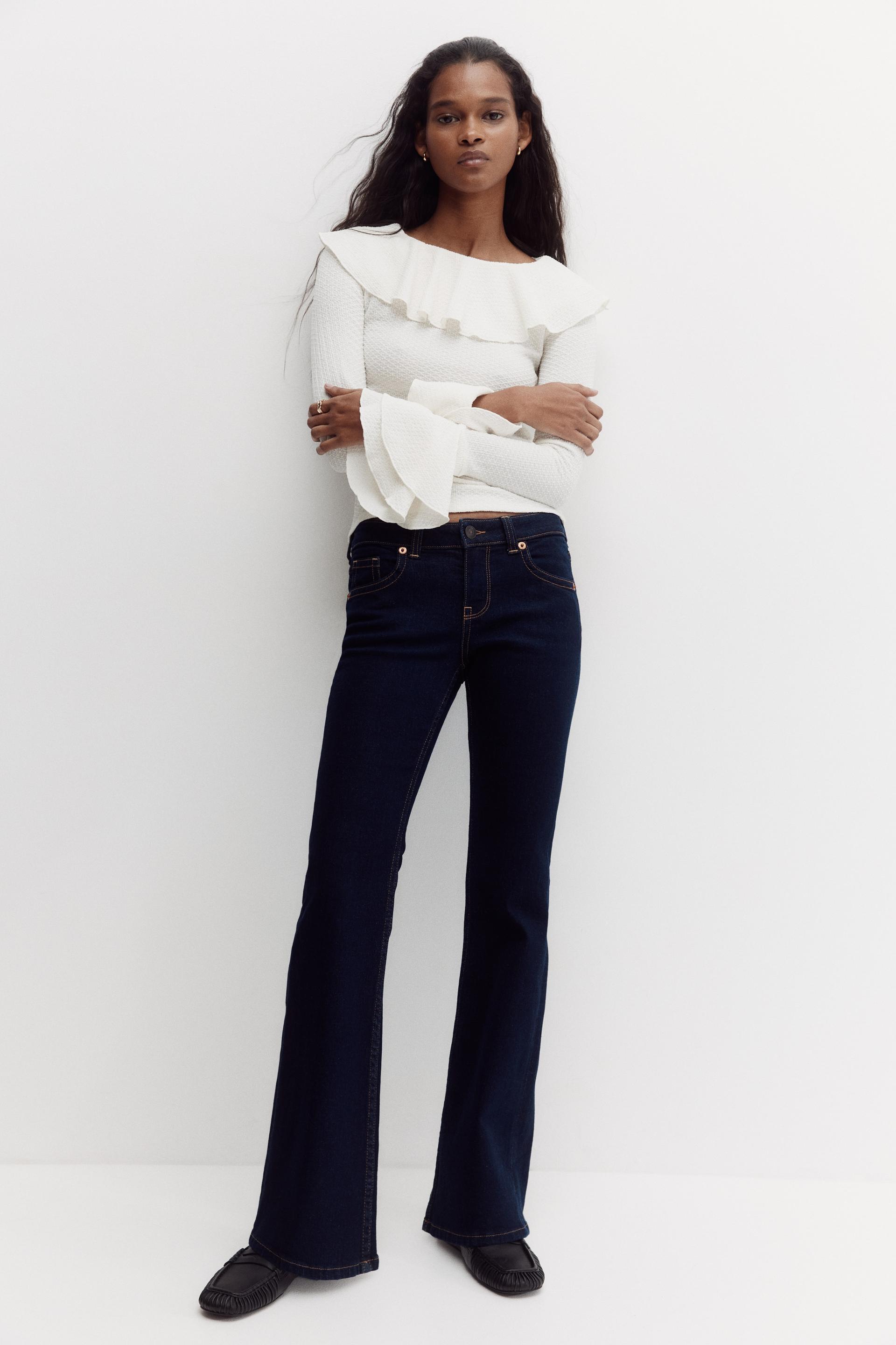 flared low jeans