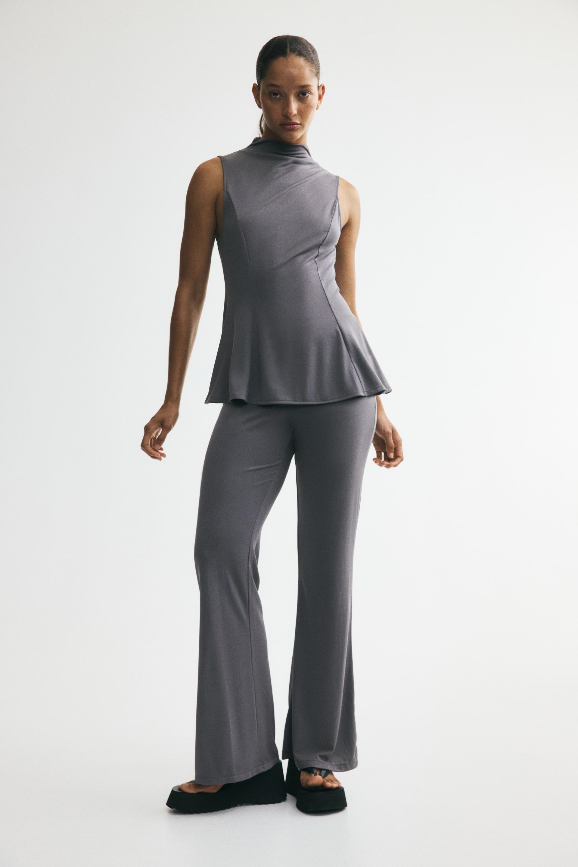 flared modal-blend pants