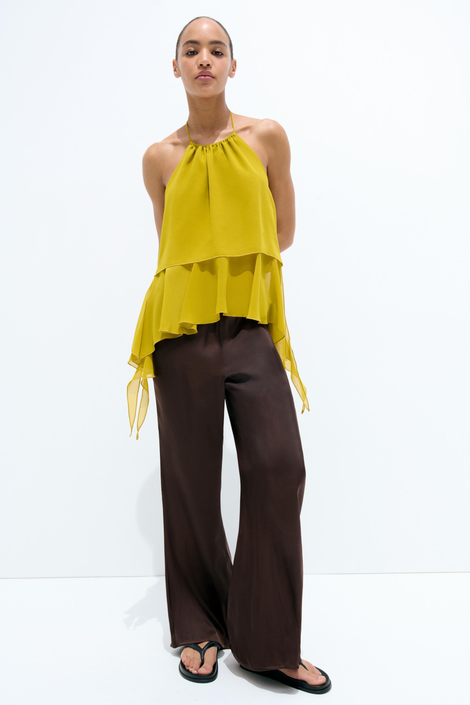 flared satin pants